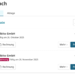 Dibito: Rechnung mahnen